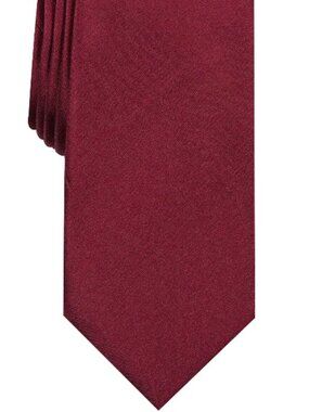 Alfani Mens Crown Solid Tie Berry OS